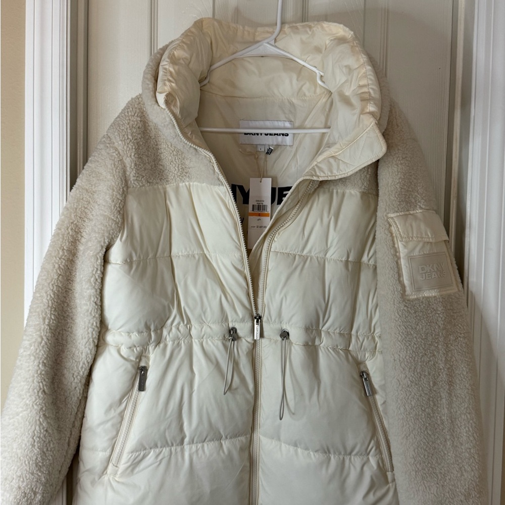 DKNY Cream Puffer Jacket